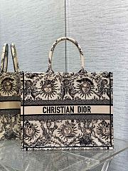 Dior Large Book Tote Beige Black Toile De Jouy Soleil 42 x 35 x 18.5 cm - 1