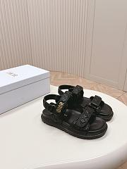 Dior Dioract Sandal Black Quilted Cannage Calfskin - 1