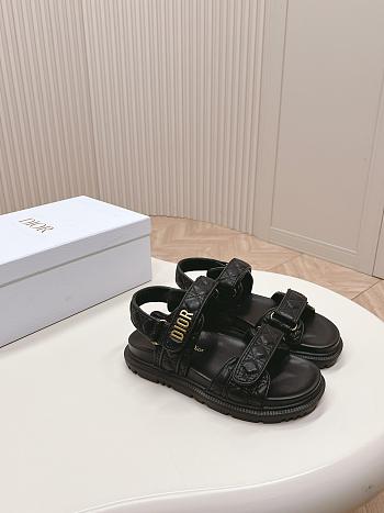Dior Dioract Sandal Black Quilted Cannage Calfskin