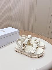 Dior Dioract Sandal White Quilted Cannage Calfskin - 1