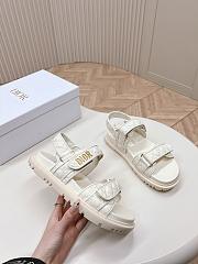 Dior Dioract Sandal White Quilted Cannage Calfskin - 5