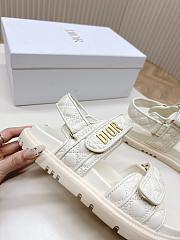 Dior Dioract Sandal White Quilted Cannage Calfskin - 4