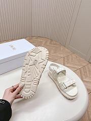 Dior Dioract Sandal White Quilted Cannage Calfskin - 2