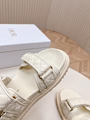 Dior Dioract Sandal White Quilted Cannage Calfskin - 3