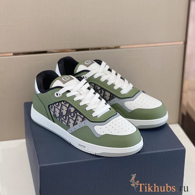 Dior B27 Low Olive Cream Sneaker - 1