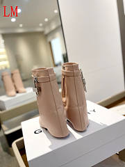 Givenchy Women's Shark Lock Ankle Pink Boots - 3