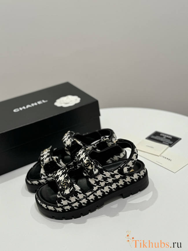 Chanel Black White Sandal - 1
