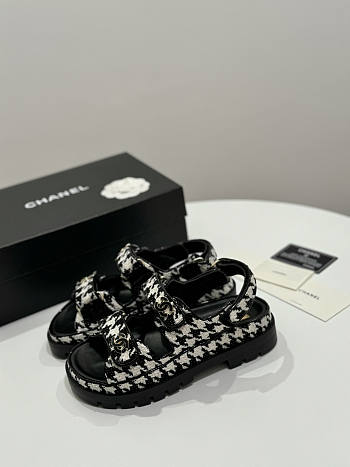 Chanel Black White Sandal