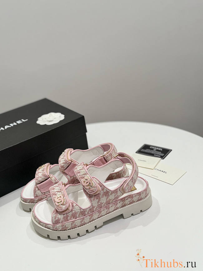 Chanel Pink White Sandal - 1