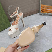 Gucci Ankle-Strap Platform Sandals White 13.5cm - 5