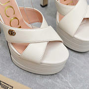 Gucci Ankle-Strap Platform Sandals White 13.5cm - 4