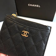 Chanel Zipped Cardholder With Cards Black 11x5x9cm - 2