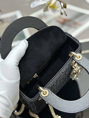 Dior Mini Lady Bag Black Micropearl Embroidery 17cm - 6