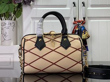 Louis Vuitton LV Speedy Bandoulière Bag 25 Beige Red 25 x 19 x 15 cm