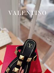 Valentino Roman Stud Platform Black Slides - 4