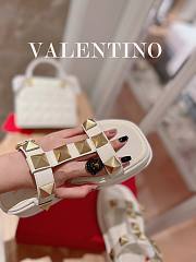 Valentino Roman Stud Platform White Slides - 5