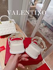 Valentino Roman Stud Platform White Slides - 3