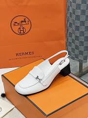 Hermes Infinie 50 Pump White 5cm - 3