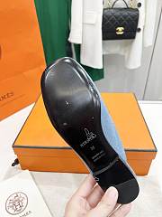 Hermes Groupie Mules Blue - 5