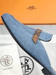 Hermes Groupie Mules Blue - 2