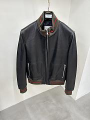 Gucci Leather Black Jacket - 1