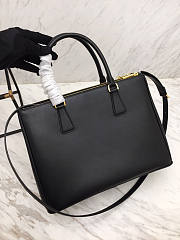 Prada Galleria Saffiano Leather Black Bag 33x23.5x14.5cm - 3