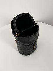 YSL Gaby Bucket Bag In Lambskin Black 19x17x15cm - 6