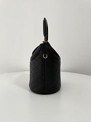 YSL Gaby Bucket Bag In Lambskin Black 19x17x15cm - 4