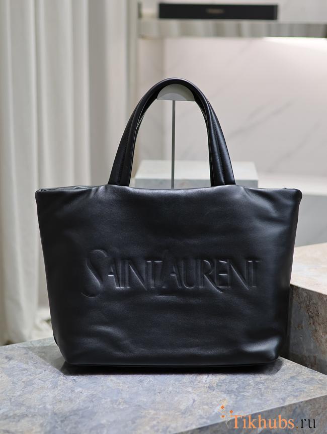 YSL Tote Nappa Lambskin Black 41-50x43x17cm - 1