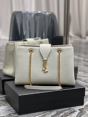 YSL Cassandra White Tote Shopper Bag 33x22x15cm - 1