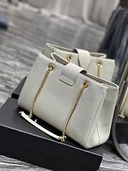 YSL Cassandra White Tote Shopper Bag 33x22x15cm - 6