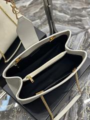 YSL Cassandra White Tote Shopper Bag 33x22x15cm - 5