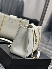 YSL Cassandra White Tote Shopper Bag 33x22x15cm - 4