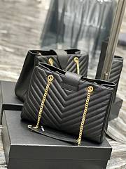 YSL Shopping Tote Bag Black 33x22x15cm - 5