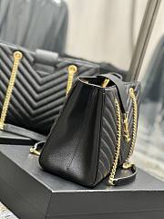 YSL Shopping Tote Bag Black 33x22x15cm - 4