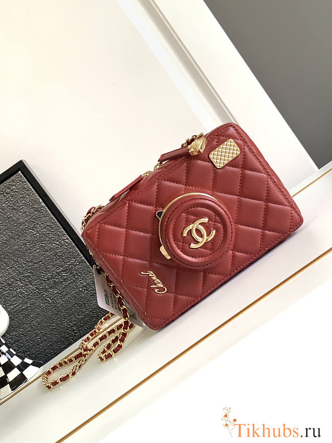 Chanel Vintage Camera Bag Red 18cm - 1