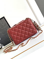 Chanel Vintage Camera Bag Red 18cm - 4