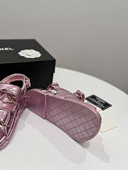 Chanel Pink Metallic Sandal  - 5
