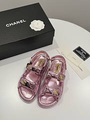 Chanel Pink Metallic Sandal  - 2