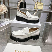 Dior Boy Platform Loafer White Brushed Calfskin - 4