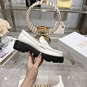 Dior Boy Platform Loafer White Brushed Calfskin - 3