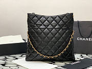 Chanel Maxi Hobo Bag Black 39cm - 5