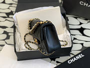 Chanel Flap Bag Black Lambskin Gold 20cm - 6