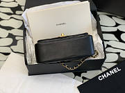 Chanel Flap Bag Black Lambskin Gold 20cm - 3