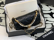 Chanel Flap Bag Black Lambskin Gold 20cm - 4