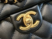 Chanel Flap Bag Black Lambskin Gold 20cm - 2