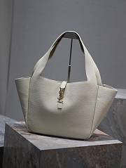 YSL Bea In Grained Leather White 50x28x18cm - 5