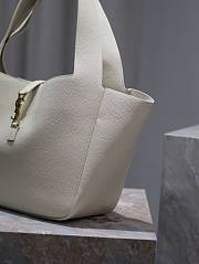 YSL Bea In Grained Leather White 50x28x18cm - 3