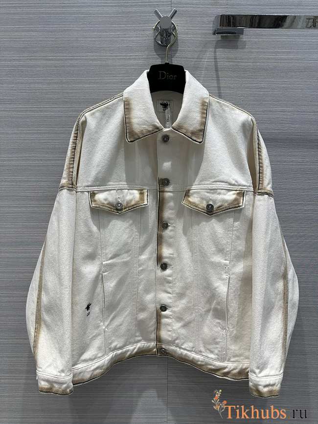 Dior Oversized Jacket White Denim - 1