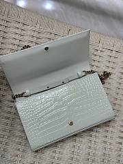 YSL Kate Bag White Gold Crocodile 23x14x3cm - 4